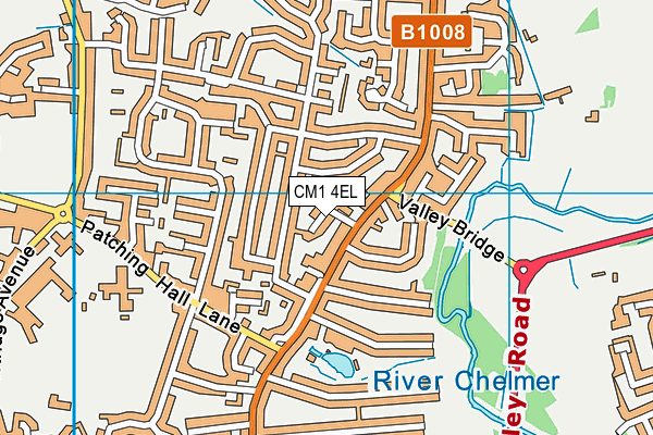 CM1 4EL map - OS VectorMap District (Ordnance Survey)