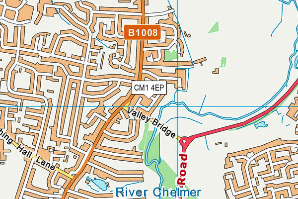 CM1 4EP map - OS VectorMap District (Ordnance Survey)