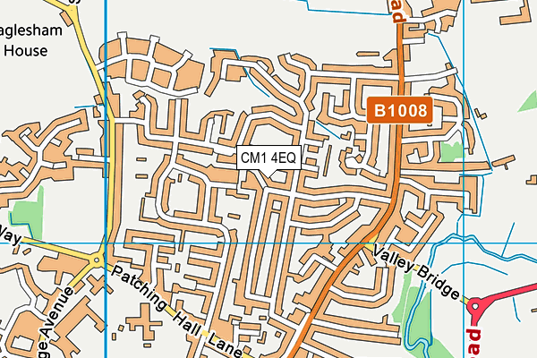 CM1 4EQ map - OS VectorMap District (Ordnance Survey)