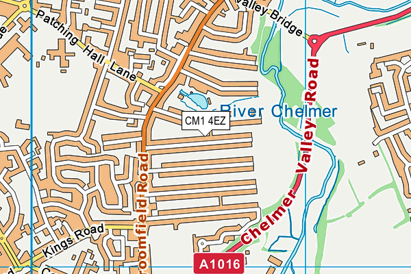 CM1 4EZ map - OS VectorMap District (Ordnance Survey)