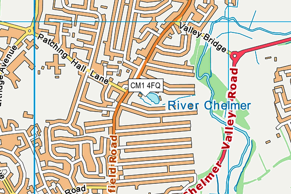 CM1 4FQ map - OS VectorMap District (Ordnance Survey)