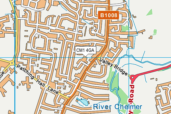 CM1 4GA map - OS VectorMap District (Ordnance Survey)