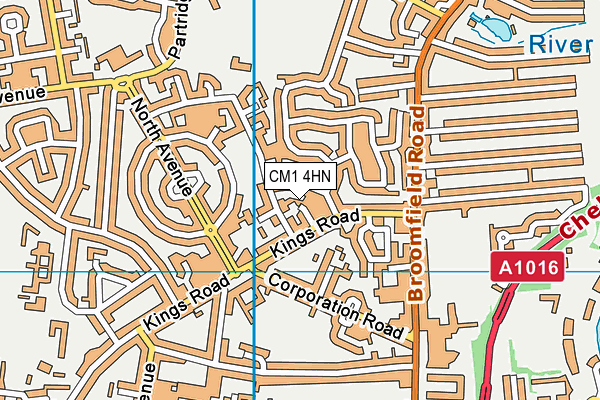 CM1 4HN map - OS VectorMap District (Ordnance Survey)