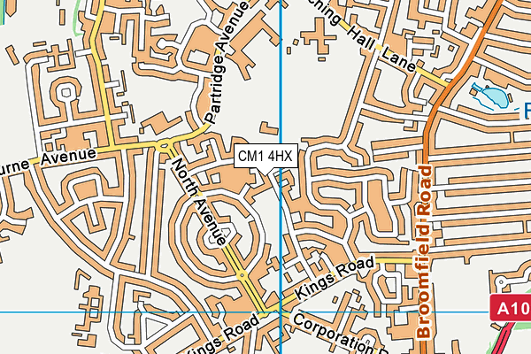 CM1 4HX map - OS VectorMap District (Ordnance Survey)