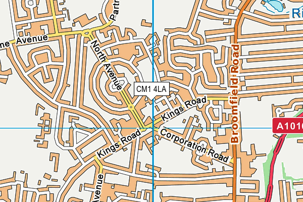 CM1 4LA map - OS VectorMap District (Ordnance Survey)