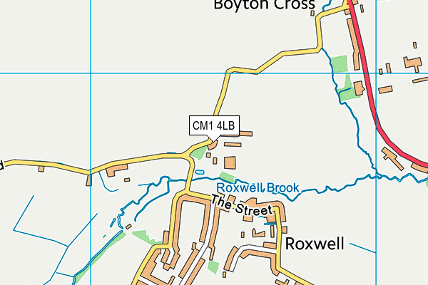 CM1 4LB map - OS VectorMap District (Ordnance Survey)