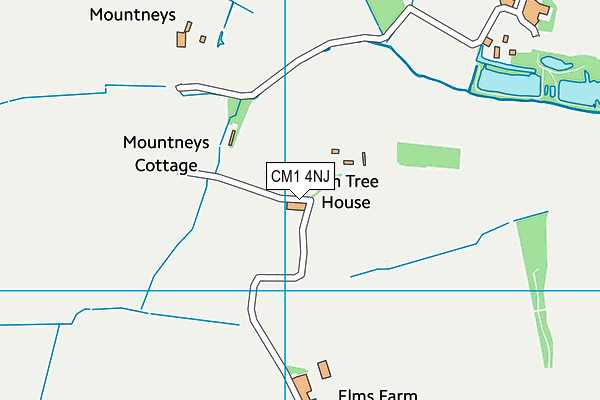 CM1 4NJ map - OS VectorMap District (Ordnance Survey)