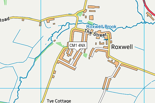 CM1 4NX map - OS VectorMap District (Ordnance Survey)