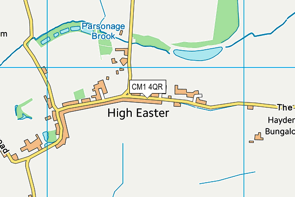 High Easter Playing Fields map (CM1 4QR) - OS VectorMap District (Ordnance Survey)