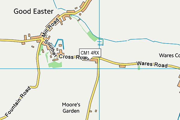 CM1 4RX map - OS VectorMap District (Ordnance Survey)