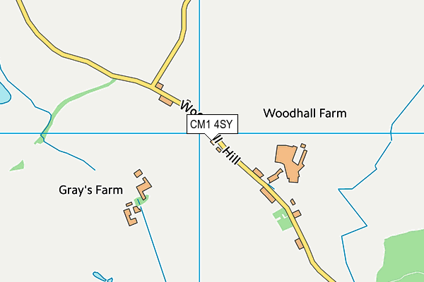 CM1 4SY map - OS VectorMap District (Ordnance Survey)