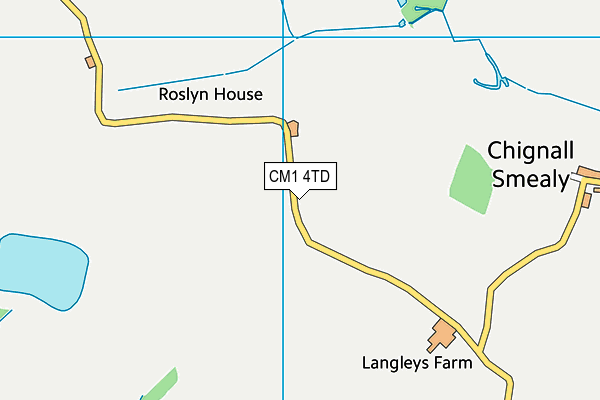 CM1 4TD map - OS VectorMap District (Ordnance Survey)