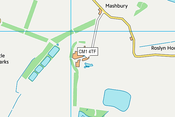 CM1 4TF map - OS VectorMap District (Ordnance Survey)