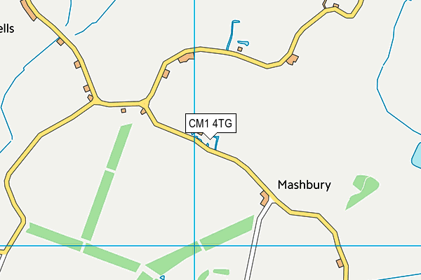 CM1 4TG map - OS VectorMap District (Ordnance Survey)
