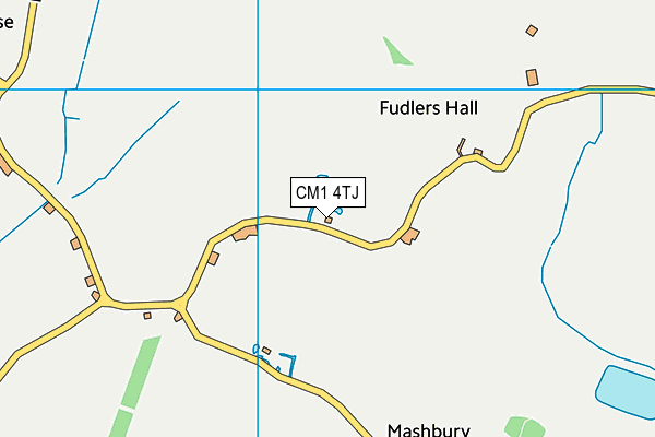 CM1 4TJ map - OS VectorMap District (Ordnance Survey)