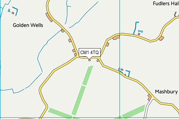 CM1 4TQ map - OS VectorMap District (Ordnance Survey)