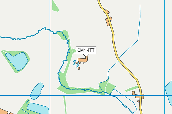 CM1 4TT map - OS VectorMap District (Ordnance Survey)