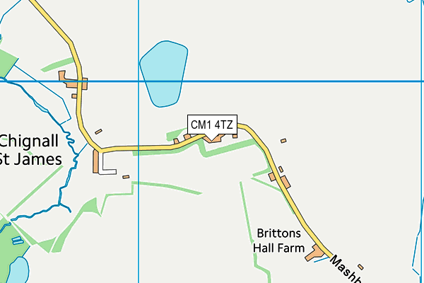 CM1 4TZ map - OS VectorMap District (Ordnance Survey)