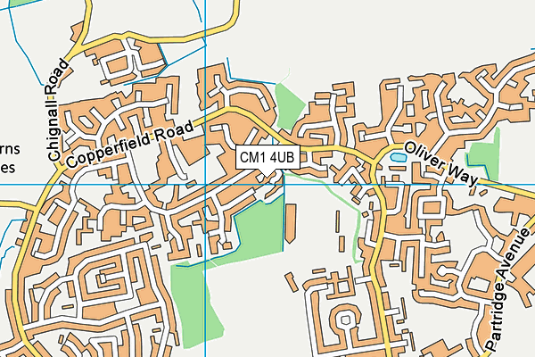 CM1 4UB map - OS VectorMap District (Ordnance Survey)