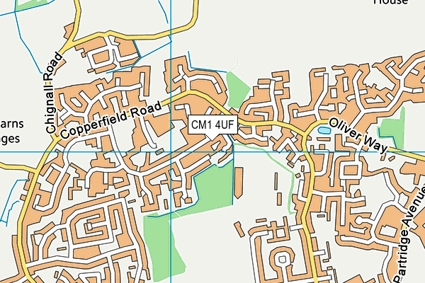 CM1 4UF map - OS VectorMap District (Ordnance Survey)