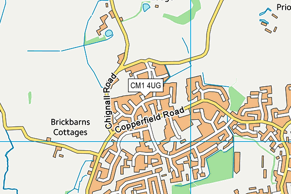 CM1 4UG map - OS VectorMap District (Ordnance Survey)