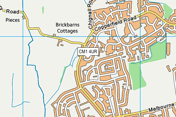 CM1 4UR map - OS VectorMap District (Ordnance Survey)