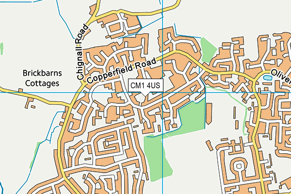 CM1 4US map - OS VectorMap District (Ordnance Survey)