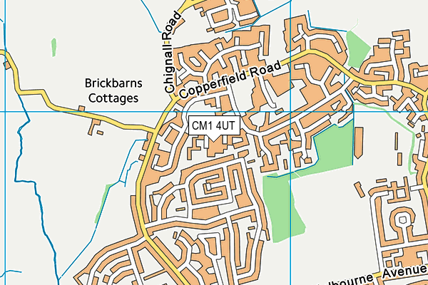 CM1 4UT map - OS VectorMap District (Ordnance Survey)