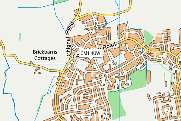 CM1 4UW map - OS VectorMap District (Ordnance Survey)