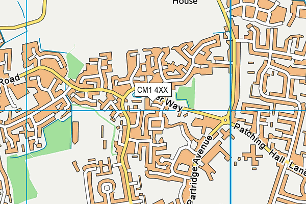 CM1 4XX map - OS VectorMap District (Ordnance Survey)