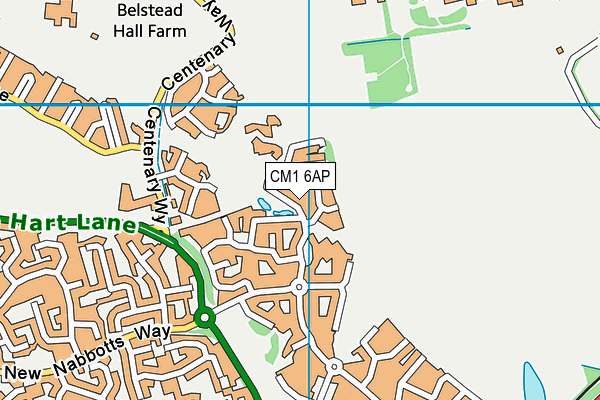 CM1 6AP map - OS VectorMap District (Ordnance Survey)