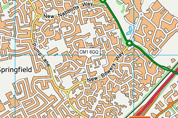 CM1 6GQ map - OS VectorMap District (Ordnance Survey)