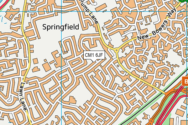 CM1 6JF map - OS VectorMap District (Ordnance Survey)