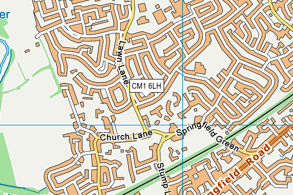 CM1 6LH map - OS VectorMap District (Ordnance Survey)
