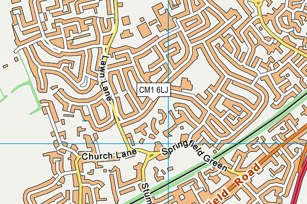 CM1 6LJ map - OS VectorMap District (Ordnance Survey)