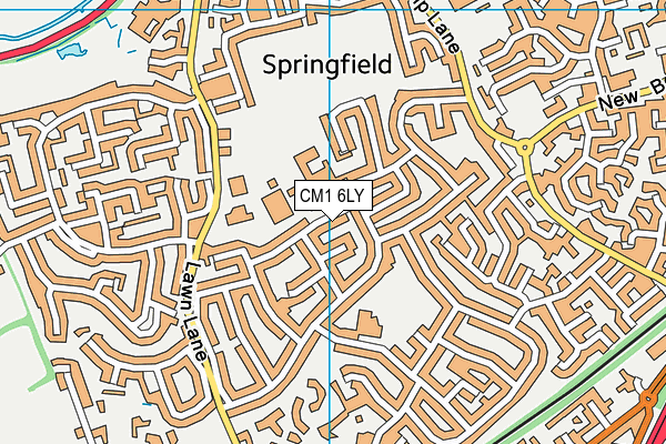 Boswells School map (CM1 6LY) - OS VectorMap District (Ordnance Survey)