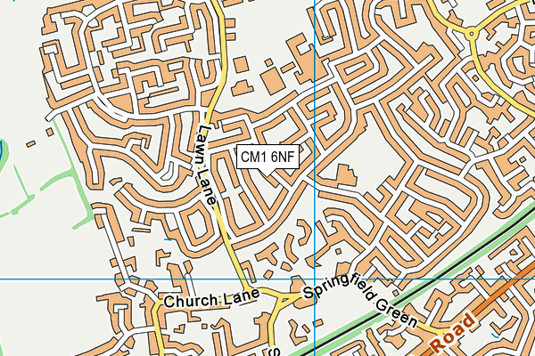 CM1 6NF map - OS VectorMap District (Ordnance Survey)