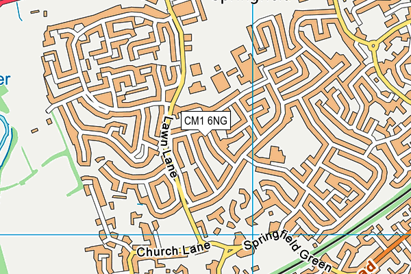 CM1 6NG map - OS VectorMap District (Ordnance Survey)