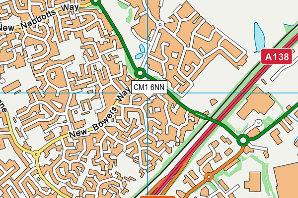 CM1 6NN map - OS VectorMap District (Ordnance Survey)