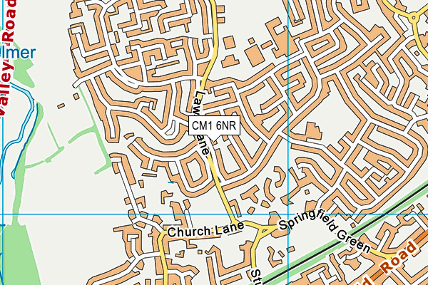 CM1 6NR map - OS VectorMap District (Ordnance Survey)