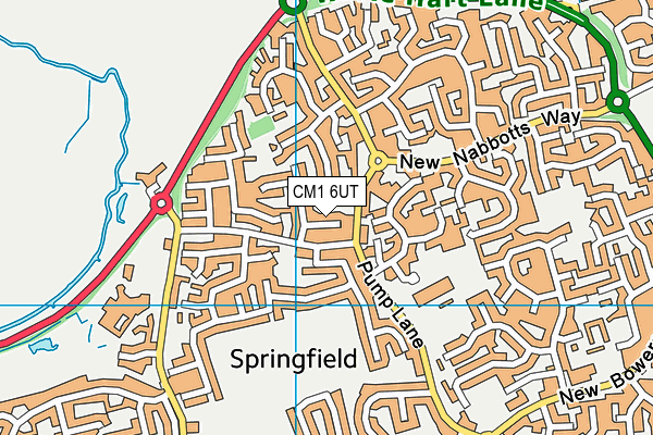 CM1 6UT map - OS VectorMap District (Ordnance Survey)