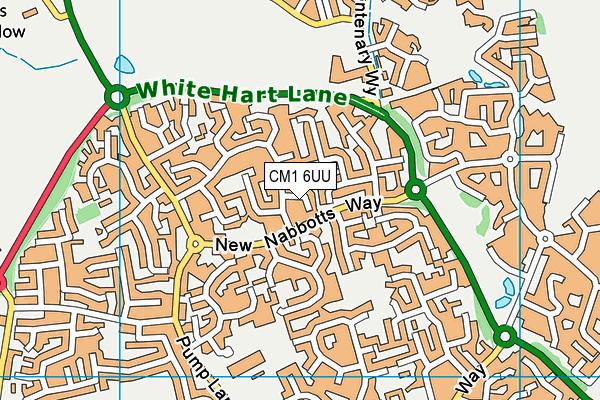 CM1 6UU map - OS VectorMap District (Ordnance Survey)