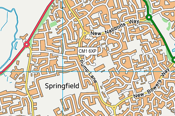 CM1 6XP map - OS VectorMap District (Ordnance Survey)