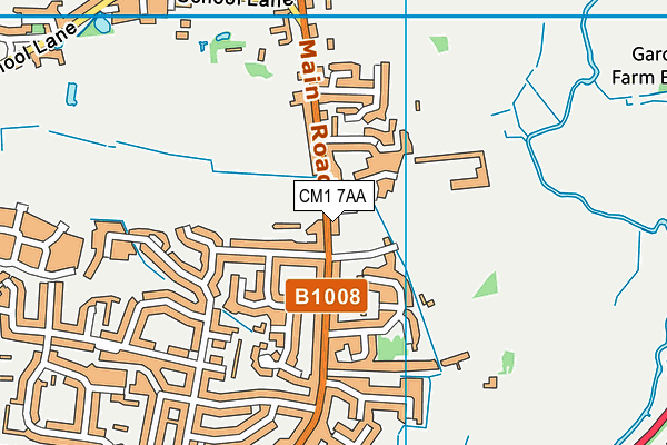 CM1 7AA map - OS VectorMap District (Ordnance Survey)