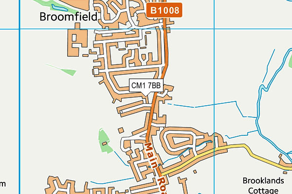 CM1 7BB map - OS VectorMap District (Ordnance Survey)