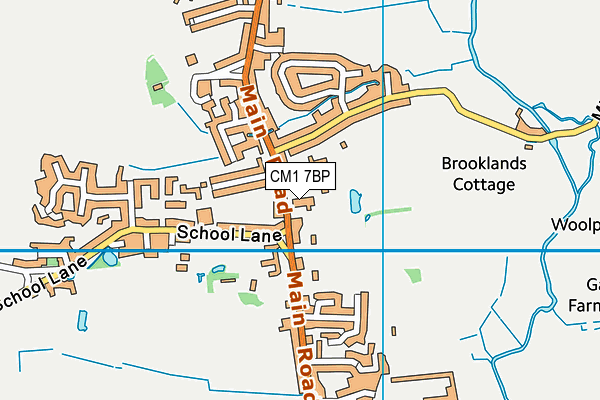 CM1 7BP map - OS VectorMap District (Ordnance Survey)