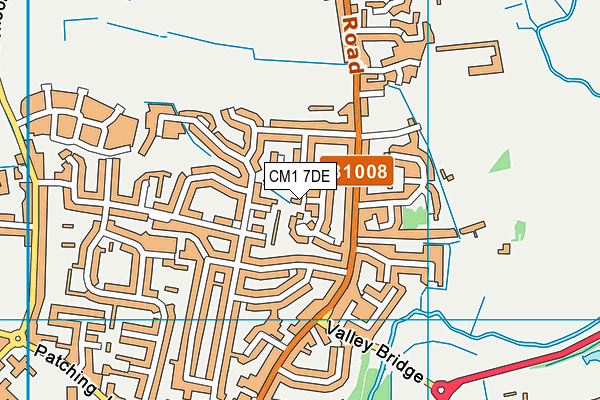 CM1 7DE map - OS VectorMap District (Ordnance Survey)