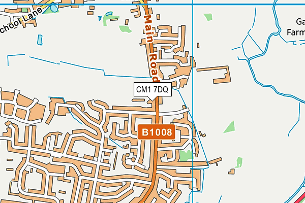 CM1 7DQ map - OS VectorMap District (Ordnance Survey)