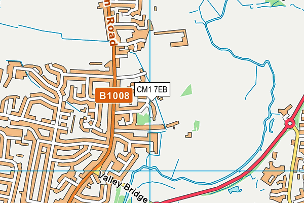 CM1 7EB map - OS VectorMap District (Ordnance Survey)