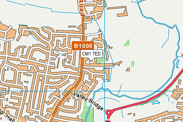 CM1 7ED map - OS VectorMap District (Ordnance Survey)